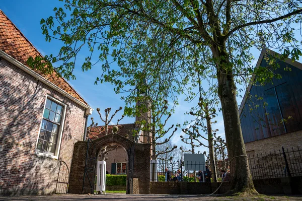 Procházky Historické Holandské Rybářské Vesnici Severním Holandsku Enkhuizen Nizozemsko Jaře — Stock fotografie