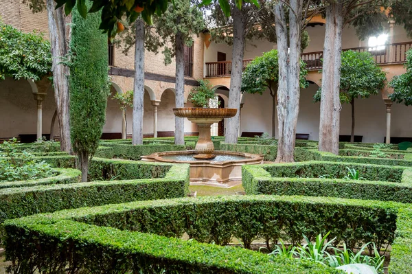 Vecchie Mura Giardini Costruzioni Della Fortezza Medievale Alhambra Granada Andalusia — Foto Stock