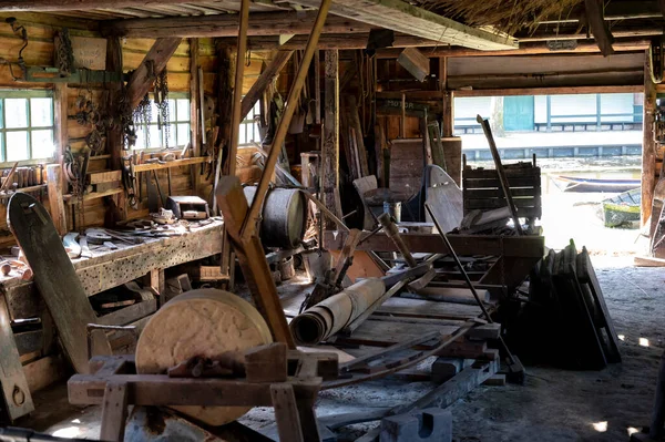 Handmade Quipment Boat Reparation Life Old Fdutchh Isherman Village — Stock Photo, Image