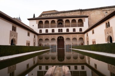 Eski ortaçağ kalesi Alhambra, Granada, Endülüs, İspanya