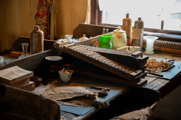 Oude Traditionele Nederlandse Sigaar Winkel Met Hand Gemaakt Sigaren Van — Stockfoto