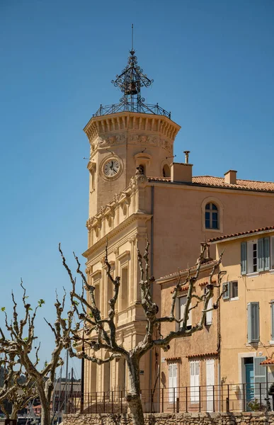 Sunny day in South of France, walking in ancient Provencal coastal town La Ciotat, Provence, France, summer vacation destination