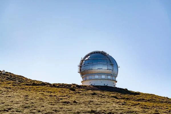 Vista Sobre Observatório Espacial Internacional Telescópios Ilha Palma Localizado Mais — Fotografia de Stock