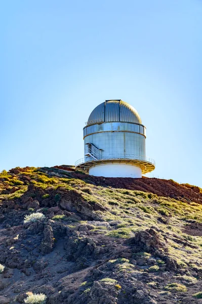 Vista Sobre Observatório Espacial Internacional Telescópios Ilha Palma Localizado Mais — Fotografia de Stock