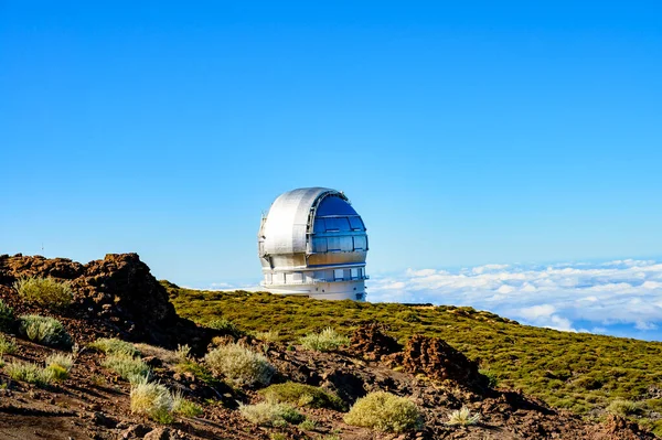 View International Space Observatory Telescopes Palma Island Located Highest Mountain — Foto Stock