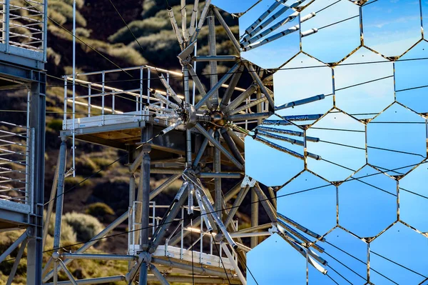 View International Space Observatory Magic Mirrors Telescope Palma Island Located — Foto Stock