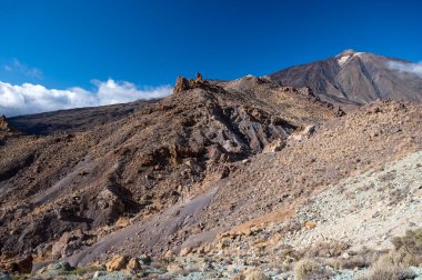 Tenerife 'deki Teide Ulusal Parkı' nın ziyareti ve volkanik manzaralar, Kanarya Adaları, İspanya