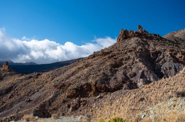 Tenerife 'deki Teide Ulusal Parkı' nın ziyareti ve volkanik manzaralar, Kanarya Adaları, İspanya