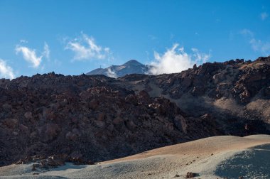 Tenerife 'deki Teide Ulusal Parkı' nın ziyareti ve volkanik manzaralar, Kanarya Adaları, İspanya