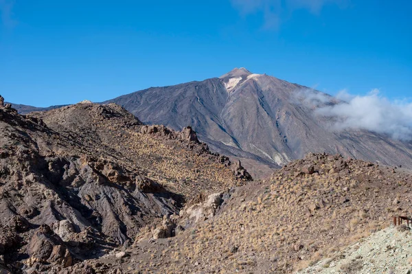 Tenerife Teide Nemzeti Park Megtekintése Kilátás Vulkanikus Tájakra Kanári Szigetek — Stock Fotó