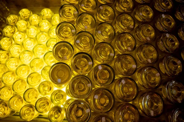 Producción Vino Blanco Espumoso Rosa Por Método Tradicional Las Bodegas — Foto de Stock
