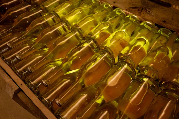 Sprankelende Witte Rosé Wijnproductie Traditionele Wijze Ondergrondse Kelders Wenen Oostenrijk — Stockfoto