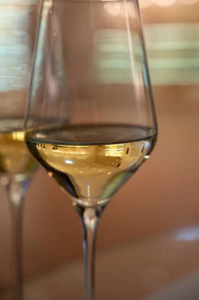 Degustação Vinho Espumante Brut Champanhe Produzido Pelo Método Tradicional Cavernas — Fotografia de Stock