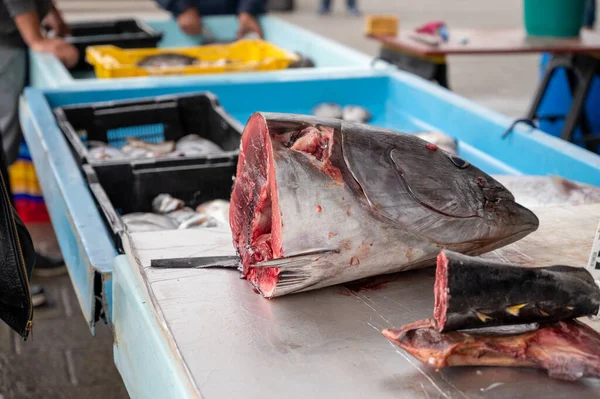 Vangst Van Dag Koop Dagelijkse Vismarkt Oude Haven Van Marseille — Stockfoto