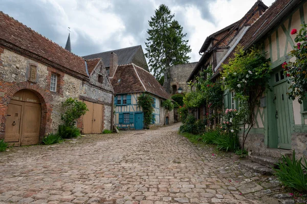 Tourist Destination One Most Beautiful French Villages Gerberoy Small Historical — Stock Photo, Image