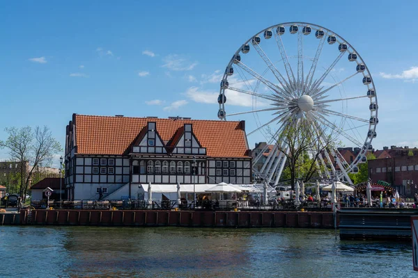 Coloridas Fachadas Edificios Parte Central Antigua Ciudad Gdansk Polonia Día —  Fotos de Stock