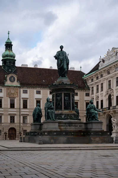 Capitale Dell Austria Vienna Elementi Architettonici Decorativi Edifici Nella Parte — Foto Stock