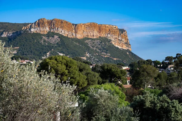Panoramic View Red Cliffs Cassis Provence France Summer — Photo