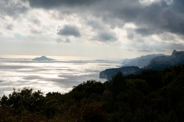 Route Touristique D141 Route Ciotat Cassis Vue Panoramique Sur Mer — Photo