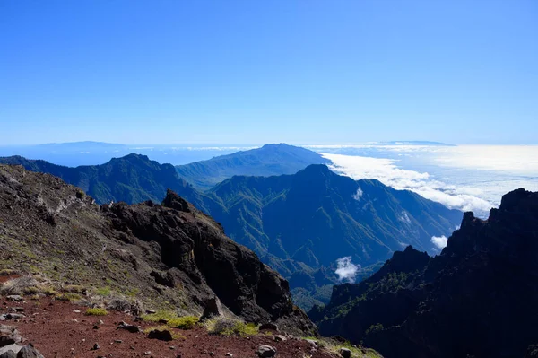 Panoramic View Palma Island Highest Mountain Range Roque Los Muchachos — Fotografia de Stock