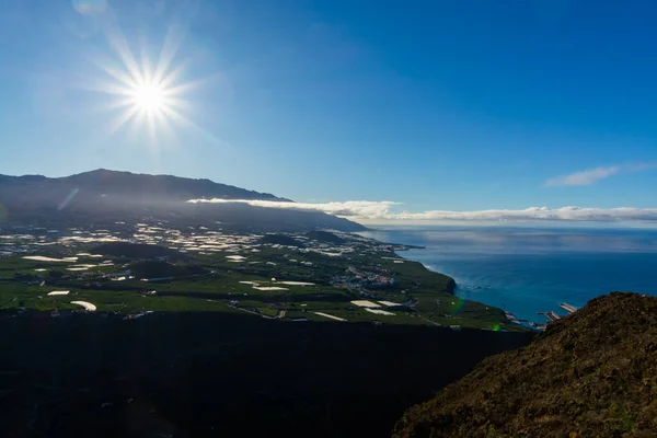 Panoramic Views Palma Island Cumbre Vieja Volcano Eruption Laguna Todoque — ストック写真