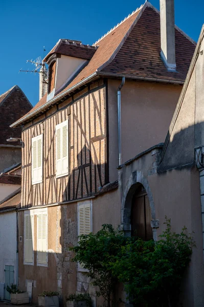 View Old Streets Houses Auxerre Medieval City River Yonne North — Fotografia de Stock