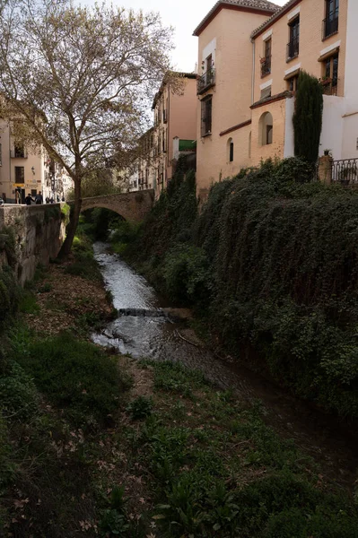 Paseos Por Casco Antiguo Granada Andalucía España Primavera —  Fotos de Stock