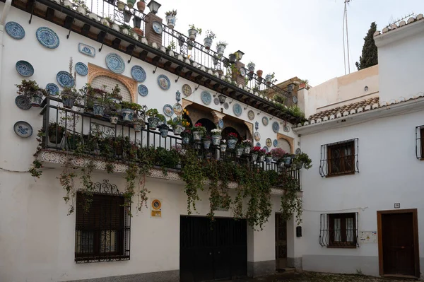 Paseos Por Casco Antiguo Granada Andalucía España Primavera — Foto de Stock