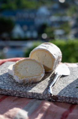 French heartshaped neufchatel cow cheese, close up, Neufchtel en Bray, Normandy, France