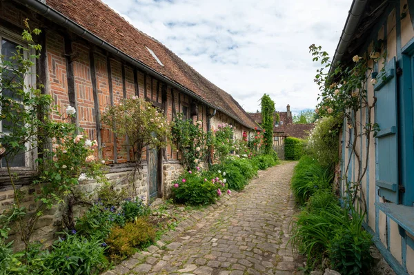 Destino Turístico Uno Los Pueblos Franceses Más Bellos Gerberoy Pequeño — Foto de Stock