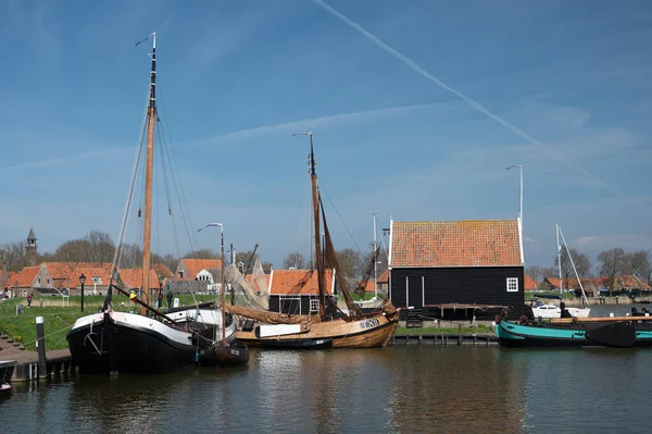 Gammaldags Liv Historisk Holländsk Fiskeby Norra Holland Enkhuizen Nederländerna — Stockfoto