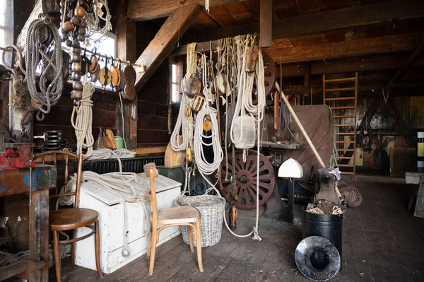 Handmade Quipment Boat Reparation Life Old Fdutchh Isherman Village — Stock Photo, Image