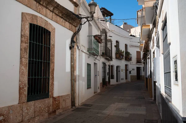 Travel Destination Small Andalusian Town Nerja White Houses Narrow Streets — Foto Stock