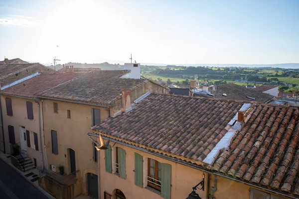 Vista Edifici Medievali Giornata Sole Meta Vacanza Famoso Villaggio Enologico — Foto Stock