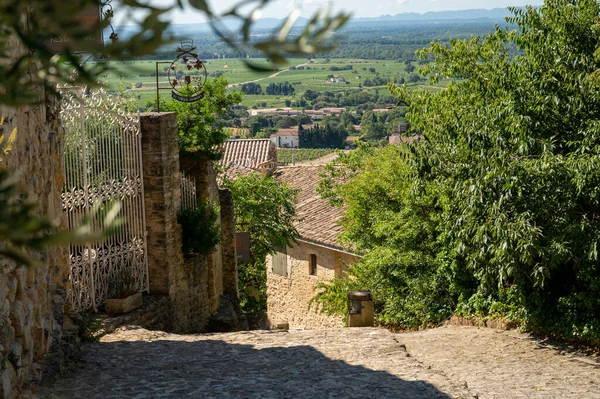 View Middeleeuwse Gebouwen Zonnige Dag Vakantiebestemming Beroemd Wijndorp Chateauneuf Pape — Stockfoto