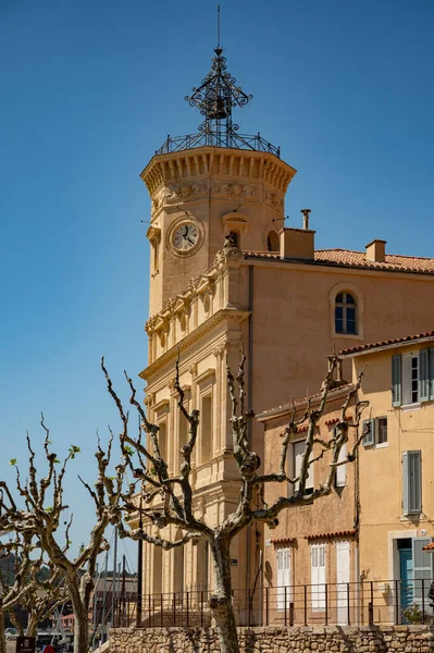 Sunny day in South of France, walking in ancient Provencal coastal town La Ciotat, Provence, France, summer vacation destination