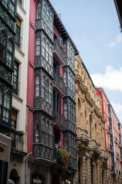 Vue Sur Les Maisons Les Rues Vieille Ville Bilbao Pays — Photo