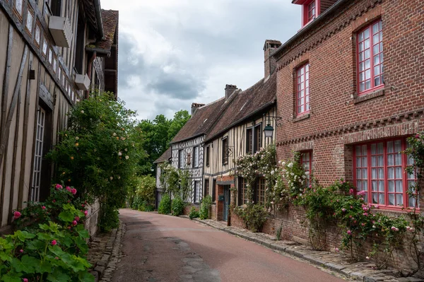 Touristenziel Eines Der Schönsten Französischen Dörfer Gerberoy Kleines Historisches Dorf — Stockfoto