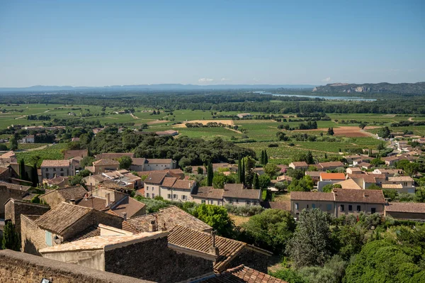 View Medieval Buildings Sunny Day Vacation Destination Famous Wine Making — Zdjęcie stockowe