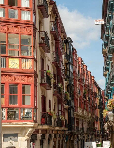 Vista Case Strade Nella Parte Vecchia Della Città Bilbao Paesi — Foto Stock