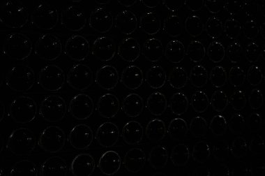 Stages of wine production from fermentation to bottling, visit to wine cellars in Cote d'Or, Burgundy, France, Aging in bottles