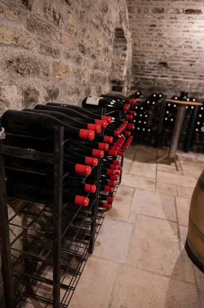 Stages Wine Production Fermentation Bottling Visit Wine Cellars Cote Burgundy — Stock fotografie