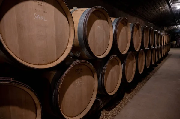 Stages Wine Production Fermentation Bottling Visit Wine Cellars Cote Burgundy — Foto de Stock