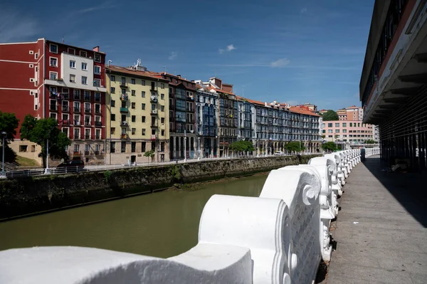 View Houses Streets Old Part Bilbao City Basque Country North — Stock Photo, Image