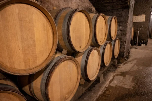 Stages Wine Production Fermentation Bottling Visit Wine Cellars Cote Burgundy — 스톡 사진