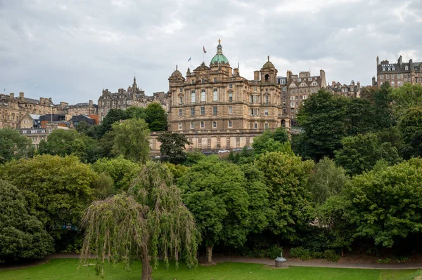 View Princes Street Old Town Castle Edinburgh City View Houses — Stockfoto