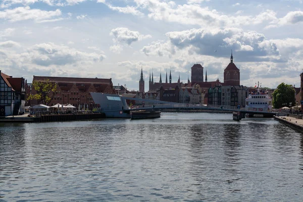 Färgglada Fasader Och Byggnader Gamla Centrala Delen Gdansk Stad Polen — Stockfoto