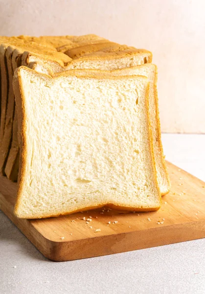 Stack Slice Bread Isolated Bright Background Negative Space —  Fotos de Stock