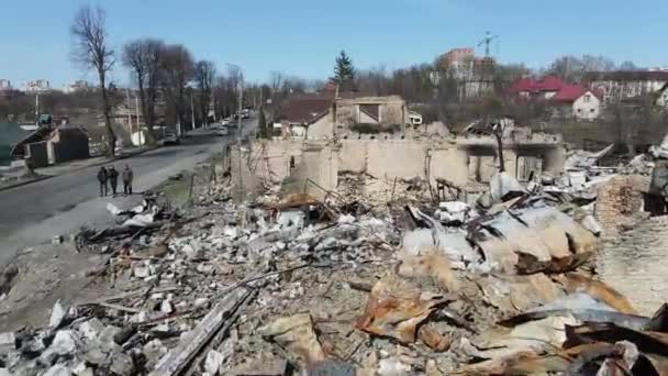 Regione Kyiv Ucraina 2022 Irpin Bucha Dmitrivka Atrocittà Dell Esercito — Video Stock