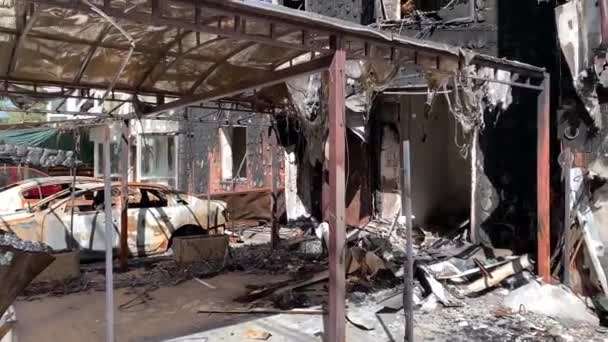 Región Kyiv Ucrania Abril 2022 Irpin Bucha Dmitrivka Atrocidades Del — Vídeos de Stock